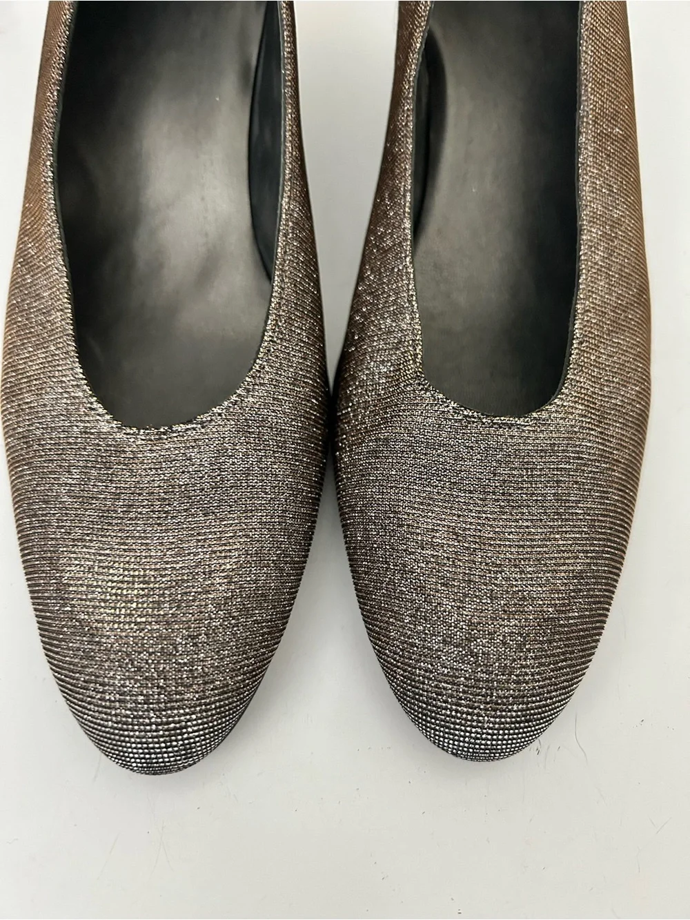 Stuart Weitzman Sparkly Silver Gold Heels Size 10N Narrow